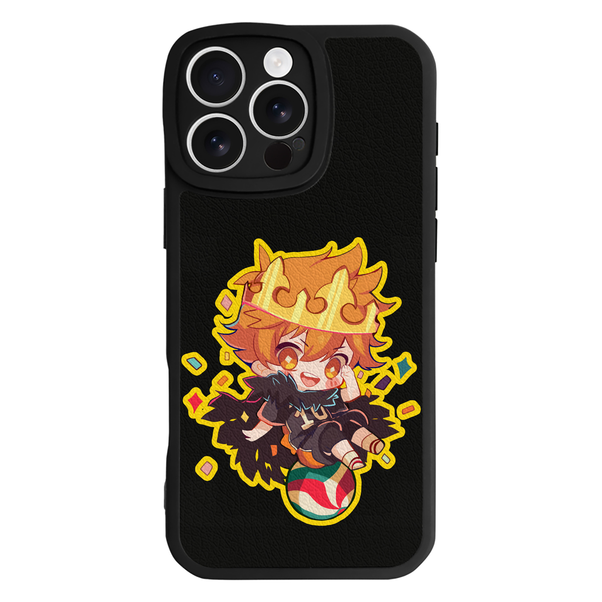 （画像用） ハイキュー!! Haikyu!! 【iPhone 16シリーズ対応】シリコンスマホケース（レザー調） 材質：シリコン